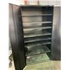 Image 2 : BLACK 2 DOOR METAL CONSUMABLES CABINET 36"W X 18"D X 72"H