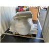 Image 2 : 8 ROLLS OF WHITE NYLON FABRIC, LARGE BAG OF STUFFING MATERIAL, PILLOWS AND BLANKETS