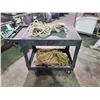Image 2 : BLACK 2 TIER MOBILE WAREHOUSE PRODUCT CART WITH ASSORTED ROPE