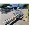Image 2 : 3 TIER MOBILE METAL CANTILEVER WITH CONTENTS OF ASSORTED ALUMINUM TUBING AND STEEL STOCK