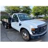 Image 2 : 2008 FORD F350 XL SUPERDUTY FLATDECK PICKUP, WHITE, VIN # 1FDWF36538EE04532,