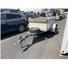 Image 1 : 1992 GREY U-BUILT VIN#K53MFG SINGLE AXLE UTILITY TRAILER WITH COVERED STORAGE & 3 ACCESS POINTS
