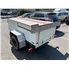 Image 2 : 1992 GREY U-BUILT VIN#K53MFG SINGLE AXLE UTILITY TRAILER WITH COVERED STORAGE & 3 ACCESS POINTS
