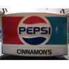 Image 2 : NO RESERVE! Double sideded large Pepsi light up hanging sign