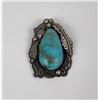 Image 1 : Old Pawn Navajo Sterling Silver Turquoise Pendant