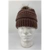 Image 6 : Real Fur Pom Pom Knit Beanie Hat
