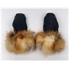 Image 2 : Red Fox Fur Cuff Leather Gloves