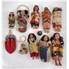 Image 1 : Lot of 10 Native American Indian Skookum Dolls