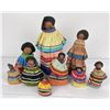 Image 1 : Lot of 9 Seminole Native American Indian Dolls