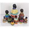 Image 5 : Lot of 9 Seminole Native American Indian Dolls
