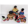 Image 6 : Lot of 11 Seminole Native American Indian Dolls