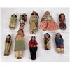 Image 1 : Lot of 10 Native American Indian Skookum Dolls