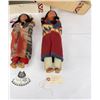 Image 2 : Lot of 3 Native American Indian Skookum Dolls