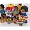 Image 2 : Lot of 9 Seminole Native American Indian Dolls