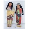 Image 1 : Lot of 2 Native American Indian Skookum Dolls