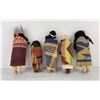 Image 2 : Lot of 5 Native American Indian Skookum Dolls