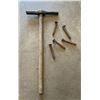 Antique Railroad Spike Hammer and Spikes