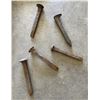 Image 2 : Antique Railroad Spike Hammer and Spikes