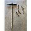 Image 3 : Antique Railroad Spike Hammer and Spikes