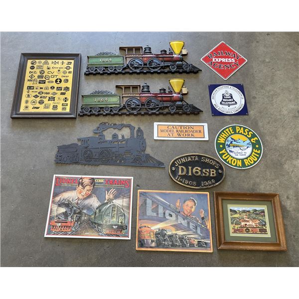 Large Group of Railroad Display Signs