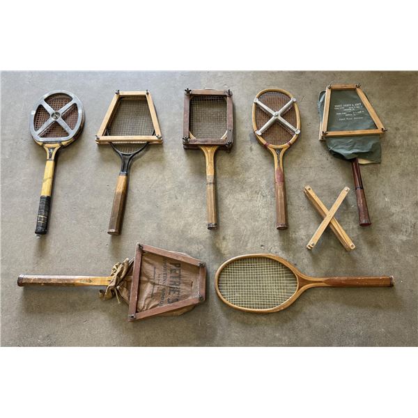 Collection of Unusual Antique Tennis Rackets