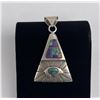 Image 1 : Zuni Indian Inlaid Sterling Silver Pendant