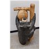Image 2 : Bear and Beehive Hand Carved Wood Figure Montana