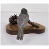 Image 2 : Black Capped Chickadee Wood Carving Signed