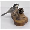 Image 3 : Black Capped Chickadee Wood Carving Signed