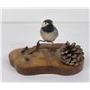 Image 7 : Black Capped Chickadee Wood Carving Signed