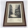 Image 1 : Antique French Street Scene Etching
