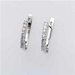 Vintage Style .50 ctw Diamond Earrings 14k White Gold