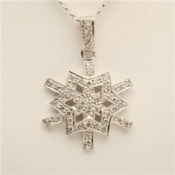 Famous .39 ctw Diamond Pendant 14K White Gold
