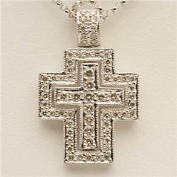Genuine .49 ctw Diamond Pendant 14K White Gold