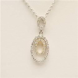 Certified .20 ctw Diamond Necklace 14K Two-tone Gold