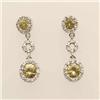 Image 1 : Earrings 1.14 ctw Yellow Sapphire & Diamond 14K Gold