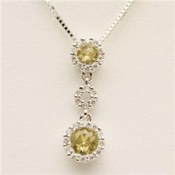 Genuine .53 ctw Yellow Sapphire & Diamond 14K Gold