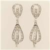Image 1 : Modern Style .50 ctw Diamond Earrings 14K W Gold
