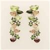 Image 1 : Earrings 5.76 ctw Semi-Precious & Diamond 14K Gold