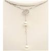 Image 1 : Genuine .10 ctw Diamond & Pearl Necklace 14K Gold