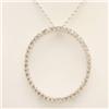 Image 1 : Circle of life .26 ctw Diamond Necklace 14KW Gold