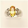 Image 1 : Genuine 2.12 ctw Citrine & Diamond 14K White Gold