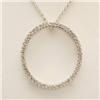 Image 1 : Circle of life .26 ctw Diamond Necklace 14KW Gold