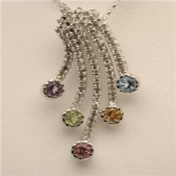 Pendant 1.0 ctw Semi-Precious & Diamond 14K Gold