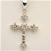 Image 1 : Genuine .70 ctw Diamond Cross Pendant 18K Gold