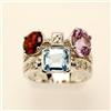 Image 1 : Genuine 3.76 ctw Semi-precious & Diamond Ring 14K Gold