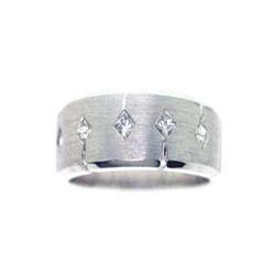 Famous .41 ctw Diamond Men's Ring 14K White Gold
