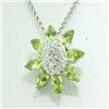 Image 1 : Genuine 2.25 ctw Peridot & Diamond Pendant 14K Gold