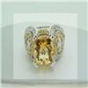 Image 1 : Genuine 3.70 ctw Citrine & Diamond Ring 14KT gold