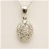 Image 1 : Genuine 1.52 ctw Diamond Cluster Pendant 14K W Gold